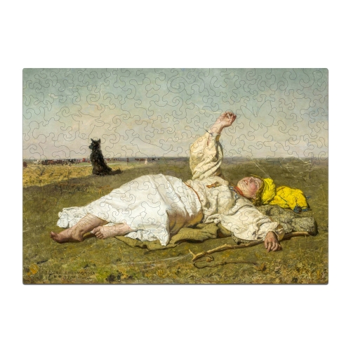Drewniane puzzle A4 Chełmoński Babie lato 165 el.
